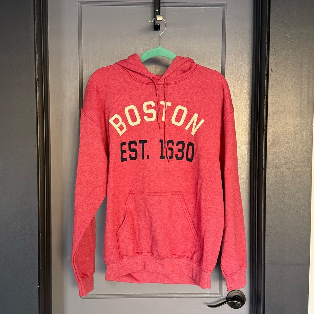NWT Boston EST 1630 Hoodie Medium Red Graphic Pullover Sweatshirt